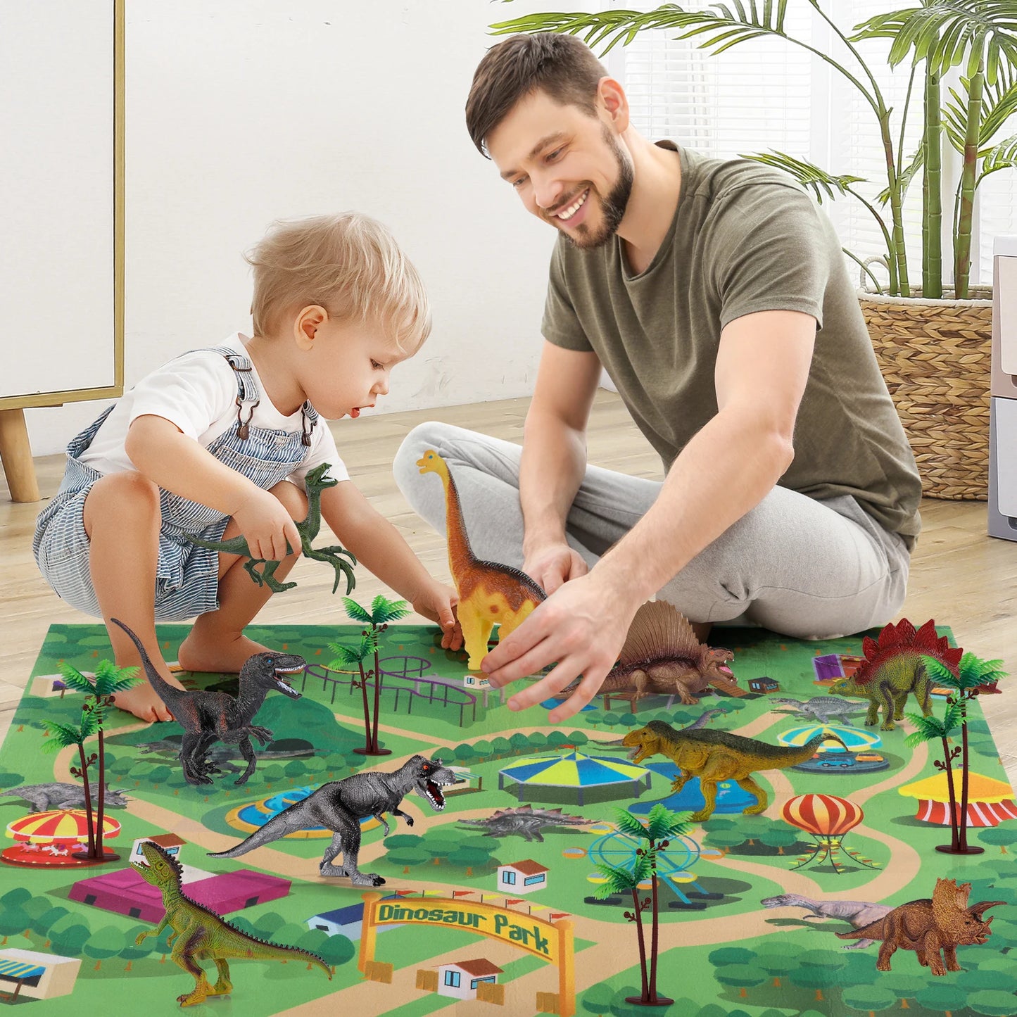 Jungle Play Mat - 9 dinosaurs included