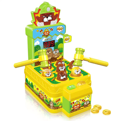 Whack a Mole Game Toy with 2 Hammers