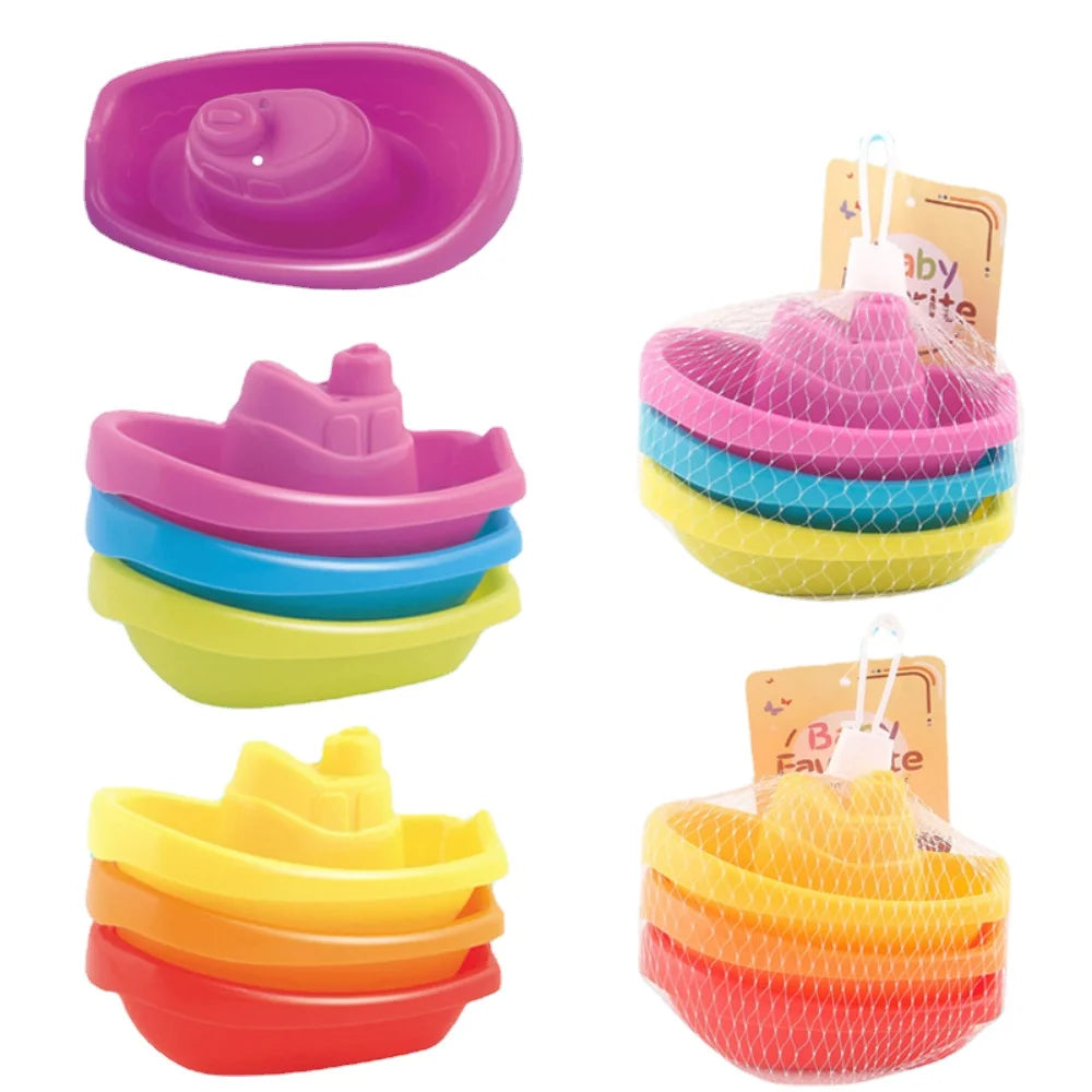 stacking boat bath toy set