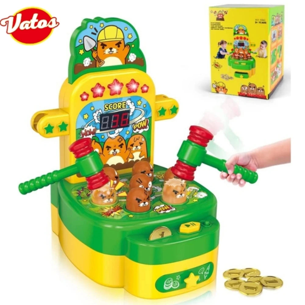 Whack a Mole Game Toy with 2 Hammers