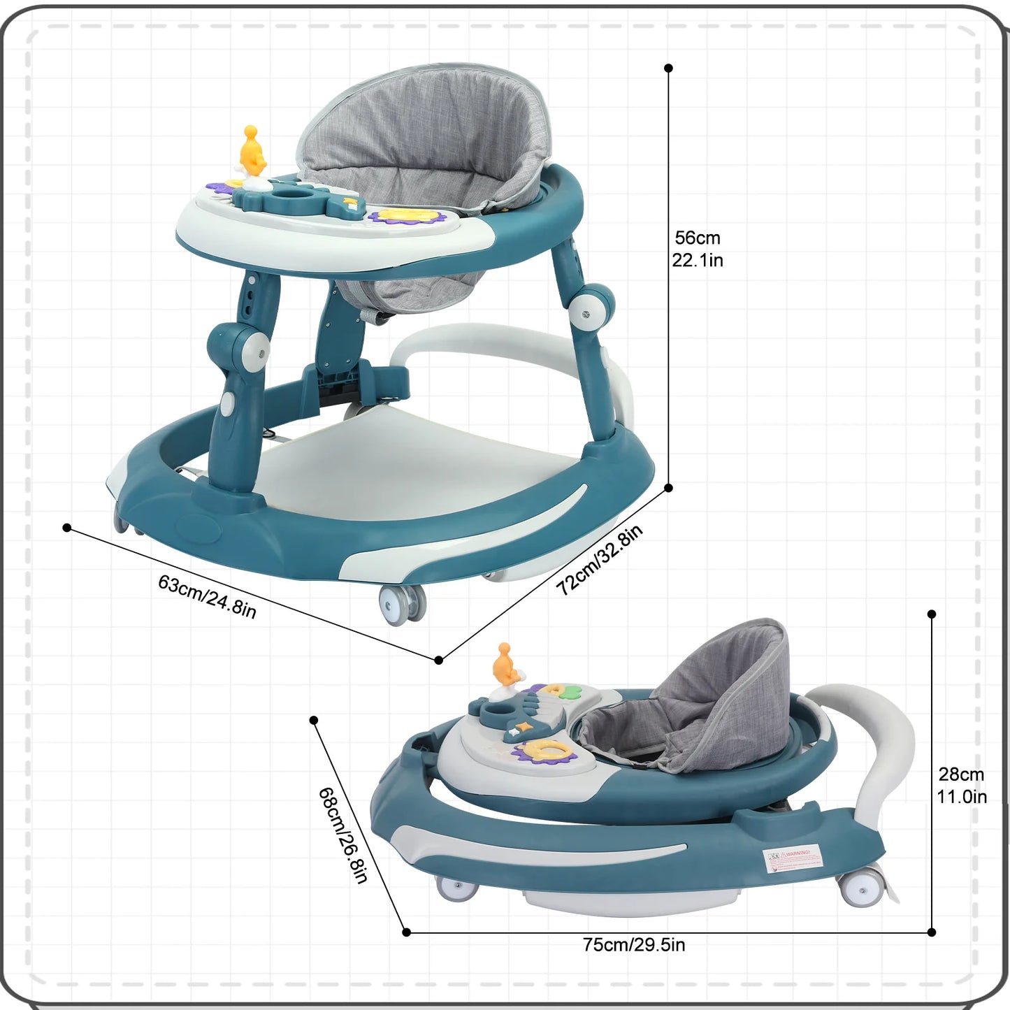 UBRAVOO Foldable Baby Walker