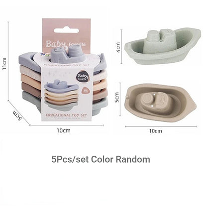 stacking boat bath toy set