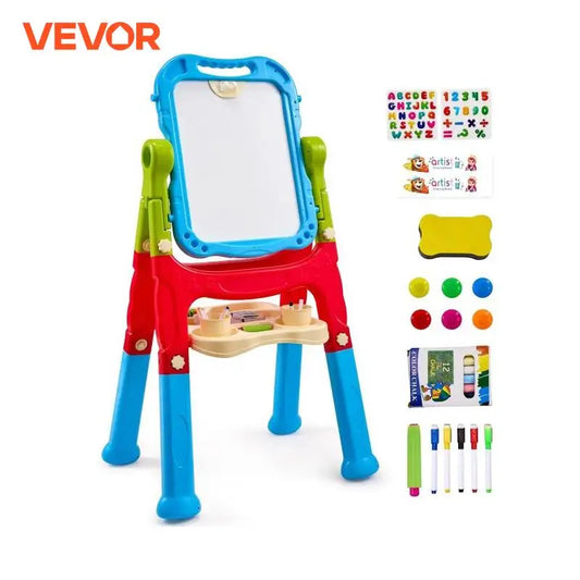 VEVOR Children Magnetic Drawing Board Painting Art Easel with Chalkboard